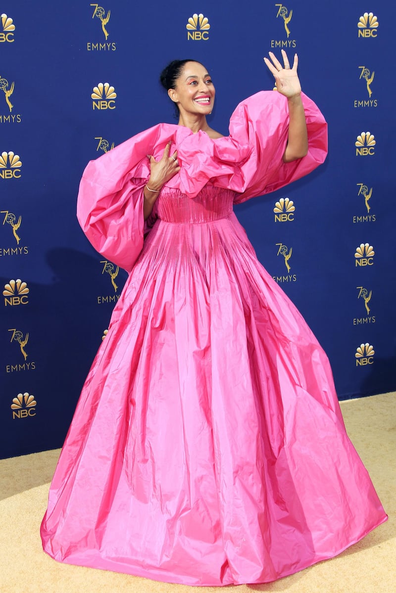 epa07028467 Tracee Ellis Ross arrives for the 70th annual Primetime Emmy Awards ceremony held at the Microsoft Theater in Los Angeles, California, USA, 17 September 2018. The Primetime Emmys celebrate excellence in national prime-time television programming.  EPA-EFE/NINA PROMMER