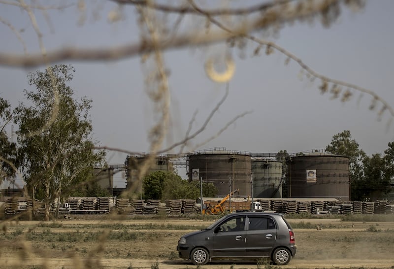 An oil depot in New Delhi. India is the world’s third-largest crude importer. Bloomberg