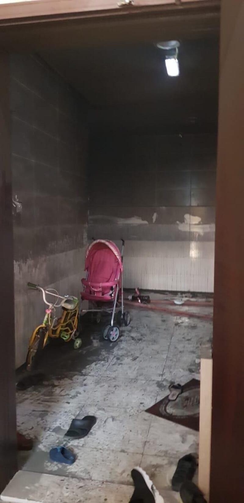 Smoke quickly spread through the building harming residents and damaging property. Courtesy: Ajman Police