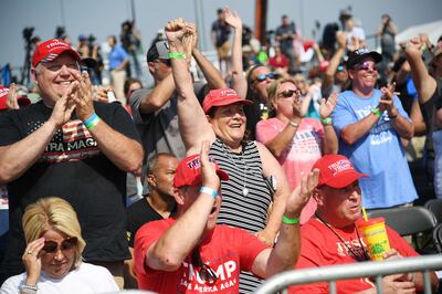Supporters of former US President Donald Trump at a Save America Rally on June 25, 2022, in Illinois. Getty  