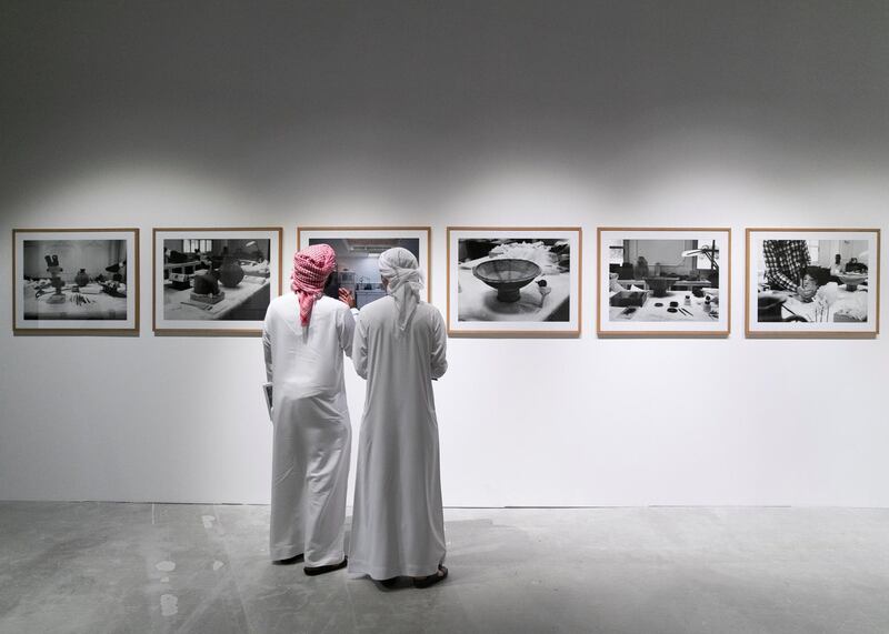 ABU DHABI, UNITED ARAB EMIRATES. 22 NOVEMBER 2019. 
Lamya Gargash’s photos at Gateway: Fragments, Yesterday and Today exhibition at The 11th edition of Abu Dhabi Art. Curated by Paolo Colombo.
(Photo: Reem Mohammed/The National)

Reporter:
Section: