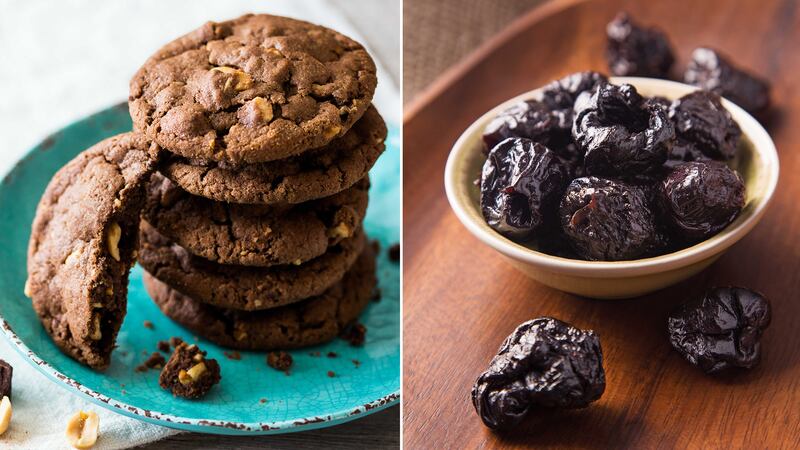 Avoid cookies and snack on prunes instead. Photos: American Heritage Chocolate on Unsplash; Getty Images