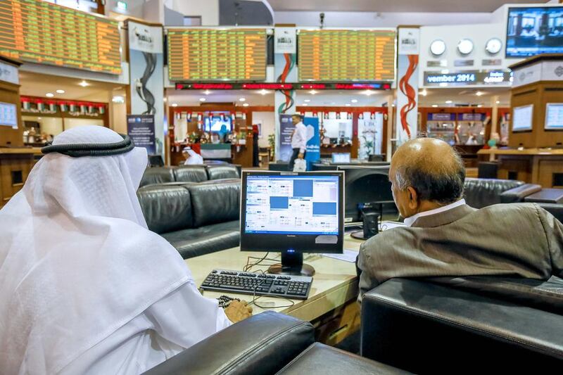 The Dubai Financial Market Index closed 2.2 per cent lower. Victor Besa for the National