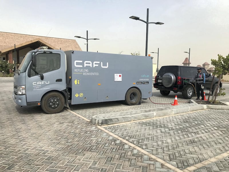 Cafu refuelling in Dubai. Adam Workman / The National