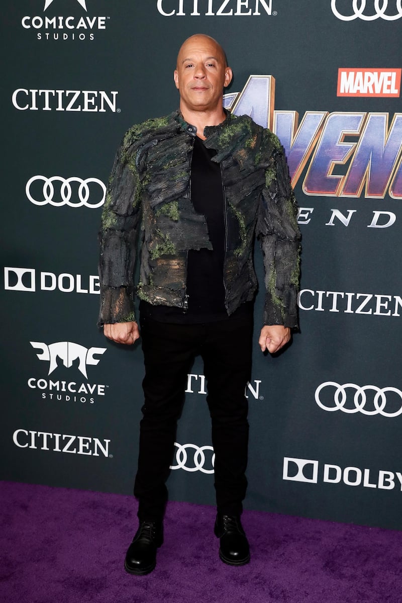 Vin Diesel at the world premiere of 'Avengers: Endgame' at the Los Angeles Convention Center on April 22, 2019. EPA
