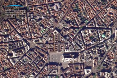 An image of the Duomo di Milano from space. Courtesy MBRSC