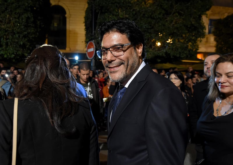 Tunisian director Chawki Mejri arrives for the opening ceremony of the Carthage Film Festival's 28th edition on November 4, 2017 in Tunis. (Photo by FETHI BELAID / AFP)