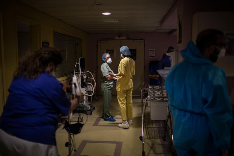 Lebanese doctors are seen inside the Intensive Care Unit of Saint Georges Hospital in Beirut, Lebanon. Getty Images