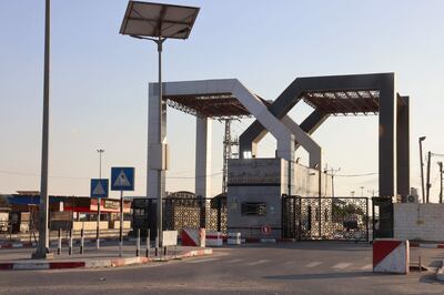 The closed gates of the Rafah border crossing with Egypt on Tuesday. AFP