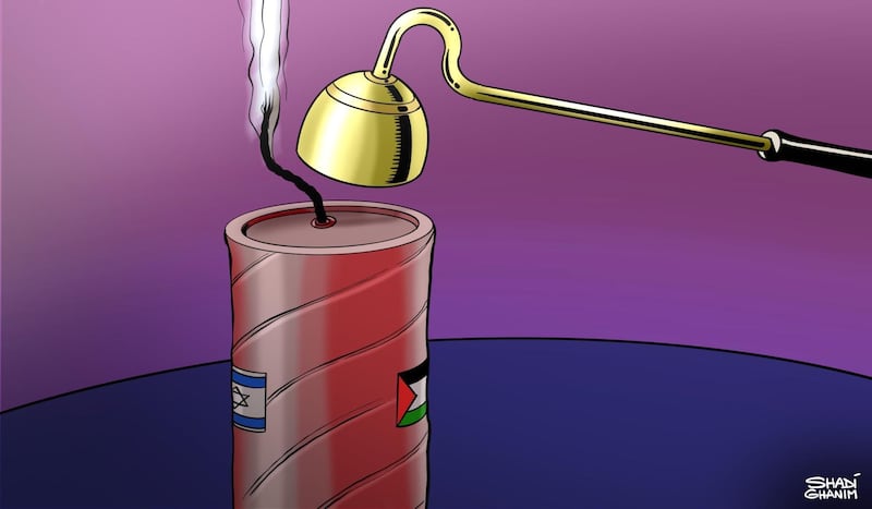 Our cartoonist Shadi Ghanim's take on the violence in Gaza.