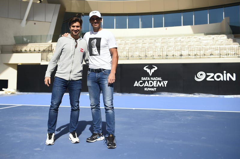 Rafa Nadal at the opening of his new academy in Kuwait City. Rafa Nadal Academy/Coco Dubreuil