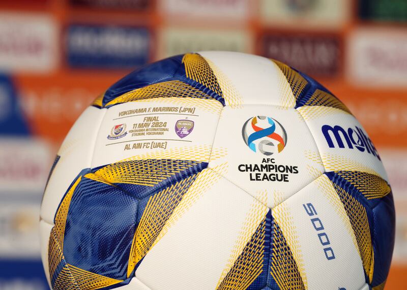 A replica of the Asian Champions League final match ball. 