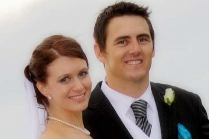 Picture shows Jon Beeton and his wife Tammy on their wedding day.

Supplied by his wife, Tammy Beeton  
