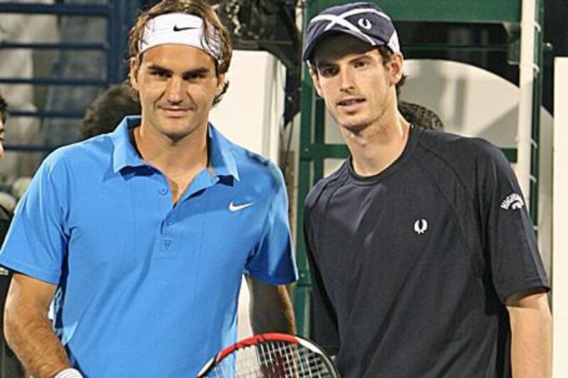 Roger Federer, left, and Andy Murray.
