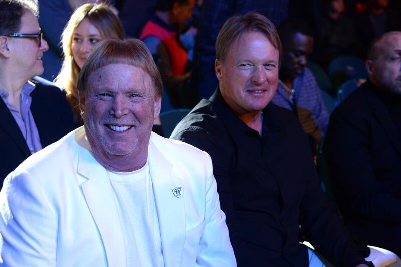 Las Vegas Raiders owner Mark Davis and head coach John Gruden.