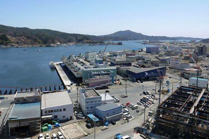 The port of Kesennuma, a fishing town in Japan, is being rebuilt after the devastation of the 2011 earthquake and tsunami. City of Kesennuma