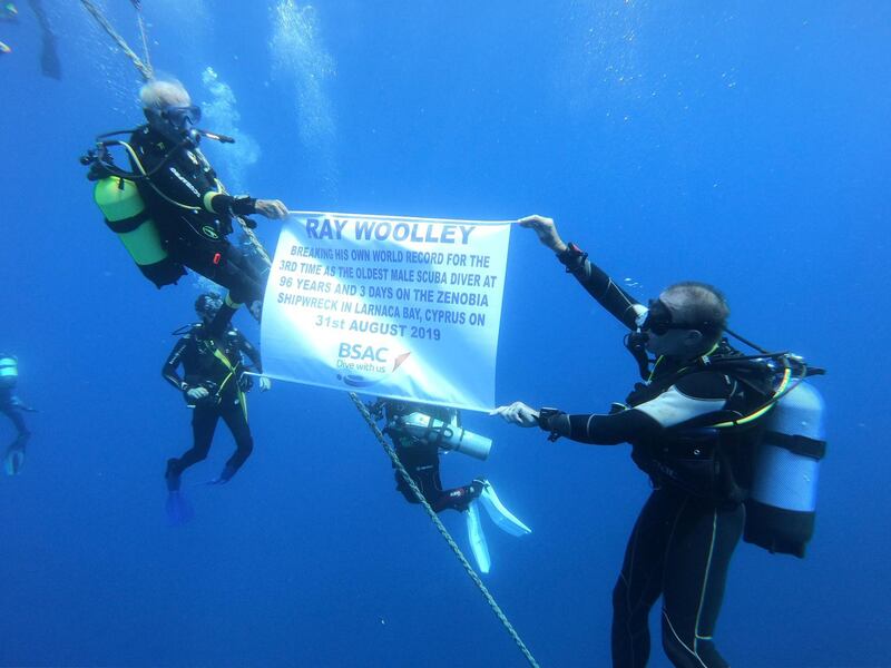 Woolley was joined by 47 other divers from a number of diving schools. Reuters