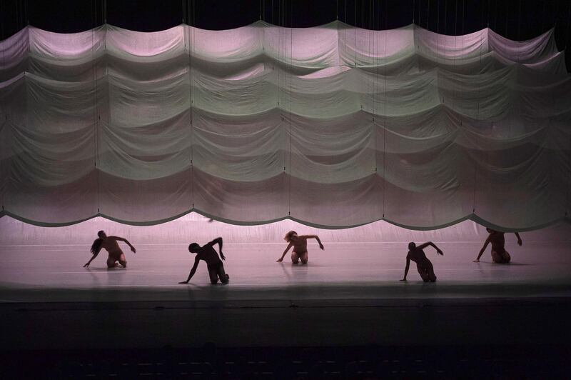 Dancers perform during the presentation of the show 'Solstice' in Spain. EPA