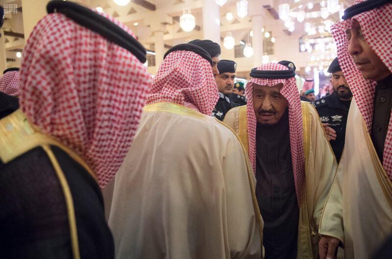 Prayer of the late Prince Talal bin Abdulaziz, brother of Saudi King Salman bin Abdulaziz. Saudi Press Agency