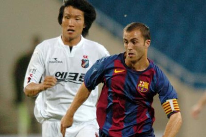 FC Barcelona B Team Captain Arnau competes in a match in 2005. (Courtesy of Arnau)