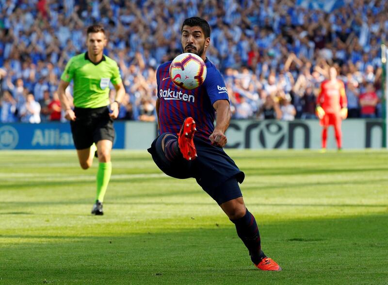 Barcelona's Luis Suarez in action. Reuters
