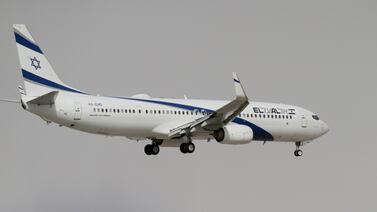 An Israeli El Al airliner in flight in 2020. Reuters