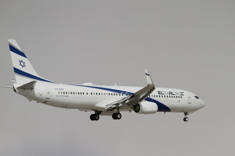 An Israeli El Al airliner in flight in 2020. Reuters