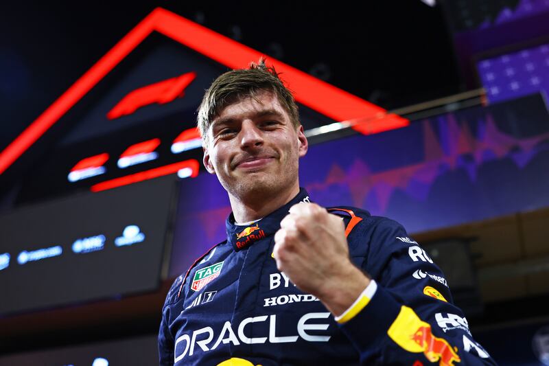 Red Bull's Max Verstappen after clinching pole position at the Bahrain Grand Prix on March 1, 2024. Getty Images