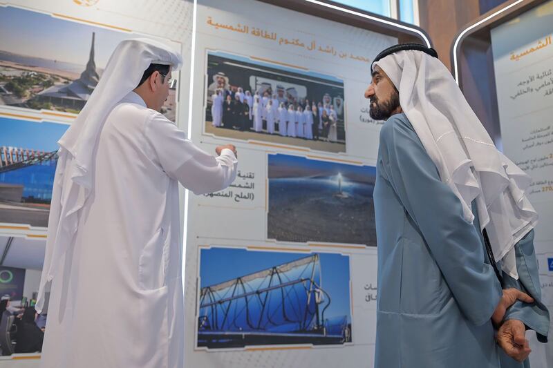 Sheikh Mohammed bin Rashid, Vice President and Ruler of Dubai, inaugurated the 900MW fifth phase of the Mohammed bin Rashid Al Maktoum Solar Park. Photo: Wam
