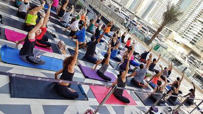 Start your weekend off with free yoga led by Lululemon experts at Dubai Marina Mall.