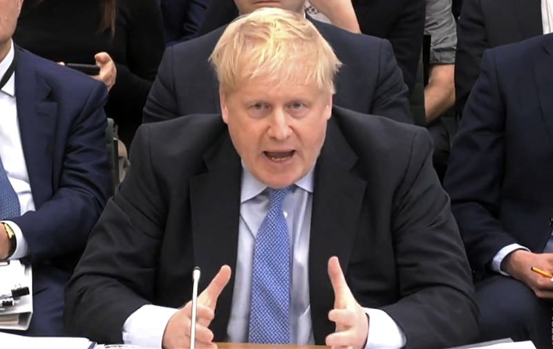 Boris Johnson was grilled by members of the Privileges Committee as part of the partygate inquiry. AFP