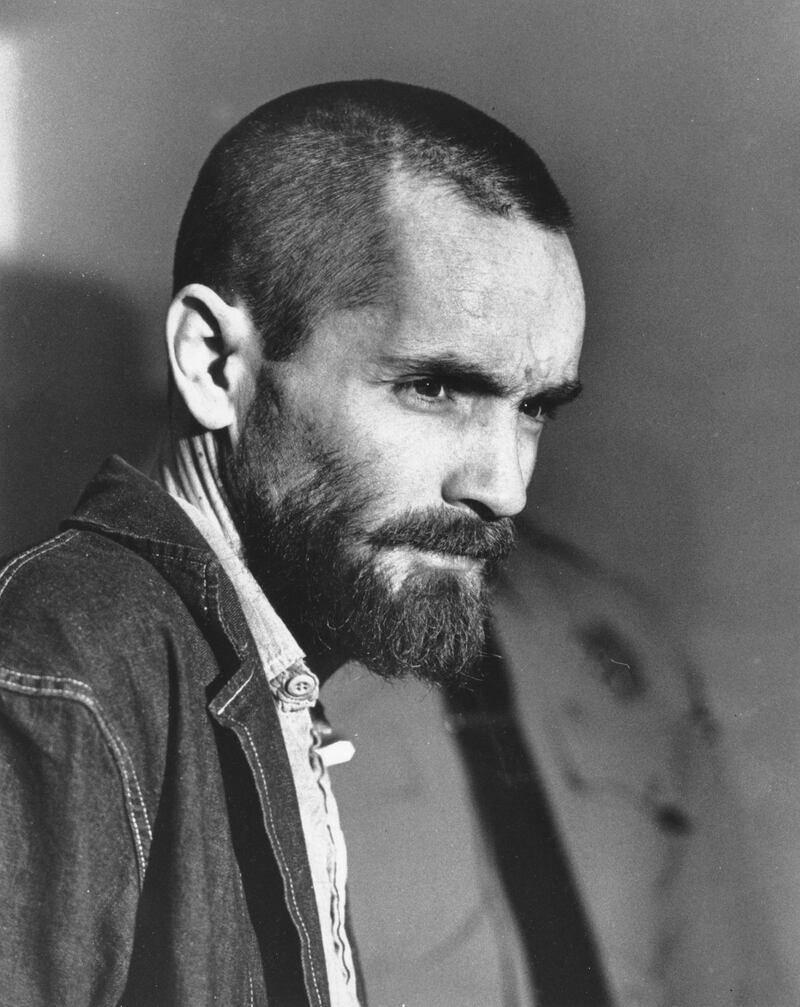 Despite the overwhelming evidence against him, Manson maintained during his tumultuous trial in 1970 that he was innocent and that society itself was guilty. AP Photo