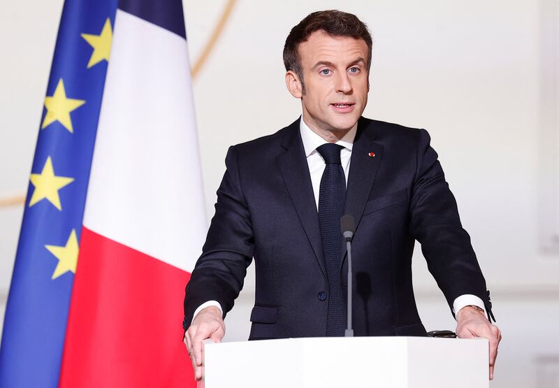 French President Emmanuel Macron's remarks during a visit to Benin, Cameroon and Guinea-Bissau angered the junta in Mali. Reuters