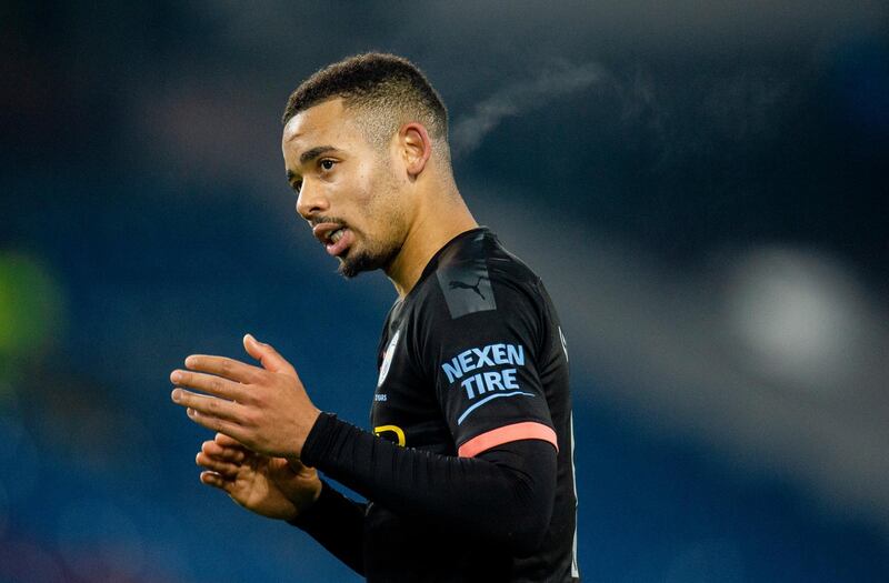 epa08042460 Manchester City's Gabriel Jesus reacts after the English Premier League soccer match between Burnley and Manchester City held at the Turf Moor in Burnley, Britain, 03 December 2019.  EPA/PETER POWELL EDITORIAL USE ONLY. No use with unauthorized audio, video, data, fixture lists, club/league logos or 'live' services. Online in-match use limited to 120 images, no video emulation. No use in betting, games or single club/league/player publications