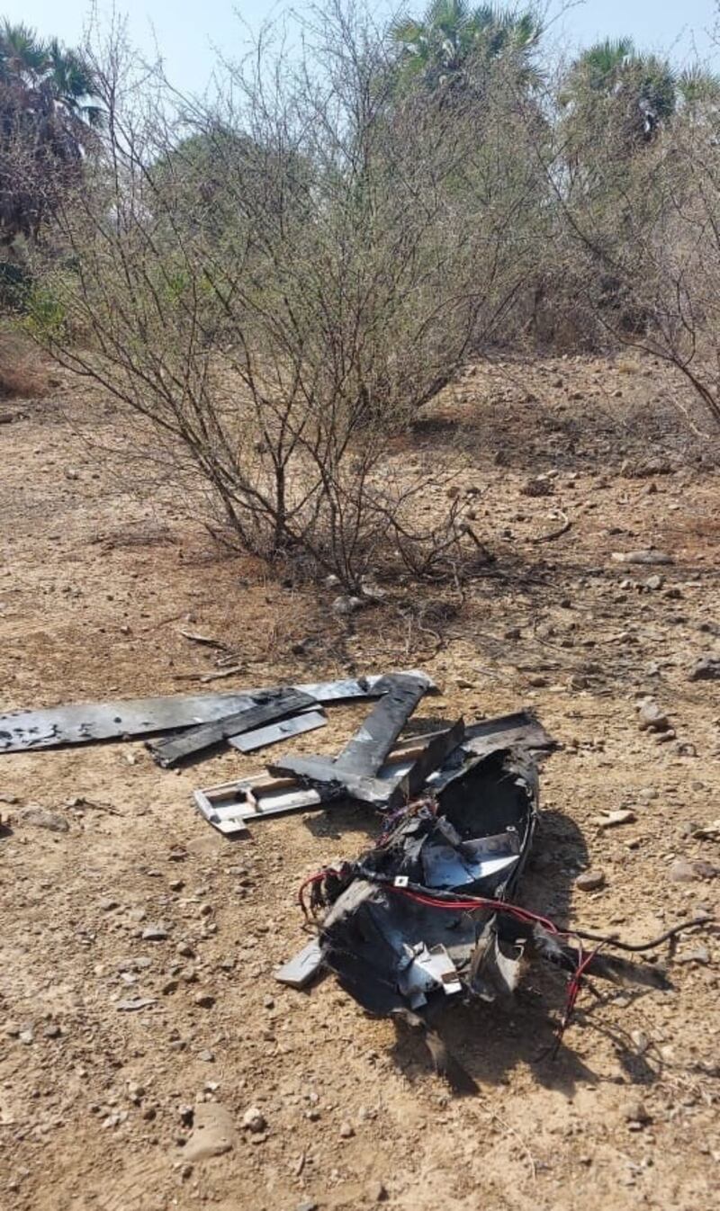 More debris from Houthi drones shot down by Saudi Arabia.