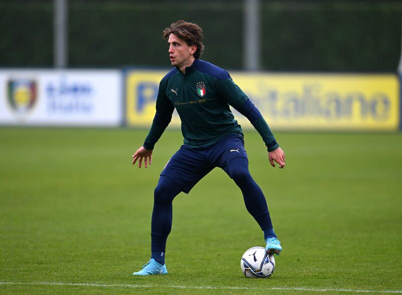 Luca Pellegrini trains in Florence. Getty