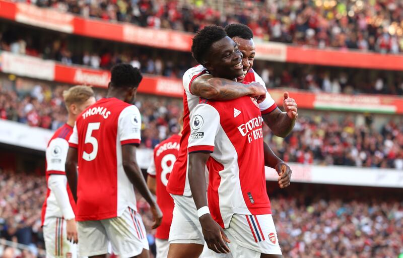 Right midfield: Bukayo Saka (Arsenal) – Tormented Tottenham in a North London derby evisceration, making the first goal, scoring the third and playing wonderfully. Getty Images