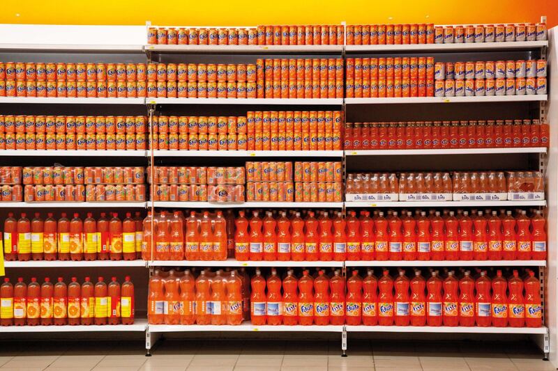 ERBIL, IRAQ: A section of shelves in the Carrefour supermarket in Family Mall. Photo by Sebastian Meyer 