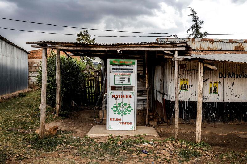 A Matecha petrol station in Kipsarwet, Kenya.