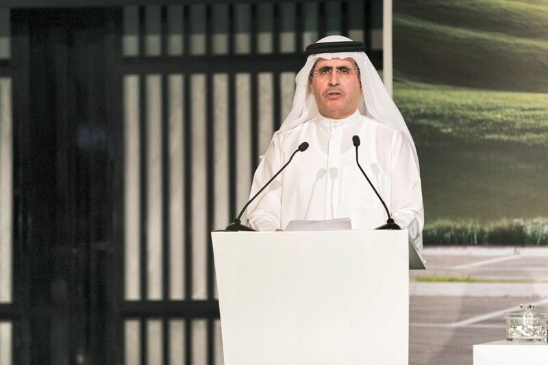 DUBAI, UNITED ARAB EMIRATES - SEP 24:

HE Saeed Mohammed Al Tayer, MD & CEO of DEWA at a press conference today, announcing incentives to promote electric vehicles in Dubai.

(Photo by Reem Mohammed/The National)

Reporter: LeAnne Graves
Section: NA