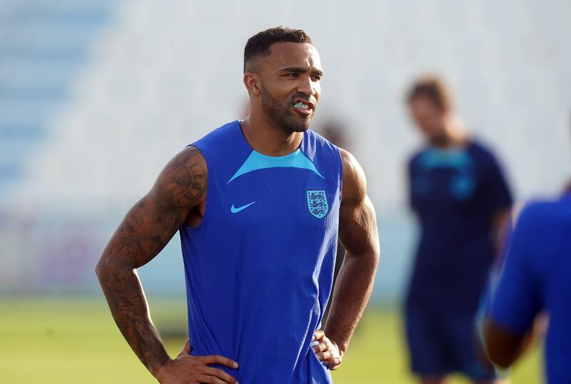 Callum Wilson during England training. PA