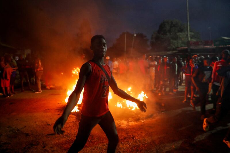 Demonstrators protest in Kibera after Kenya’s electoral commission declared Deputy President William Ruto the winner of the close presidential election over five-time contender Raila Odinga. There have been allegations of vote-rigging. Reuters