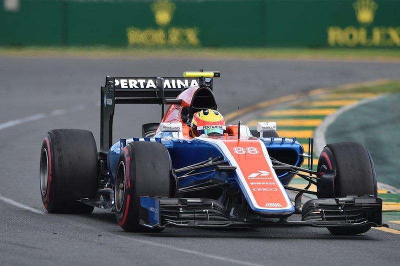 Rio Haryanto shown in action during the Formula One Australian Grand Prix in Melbourne on Sunday.
