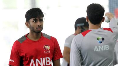 Yodhin Punja became the youngest player to represent UAE in first-class and one-day international cricket. Satish Kumar for The National