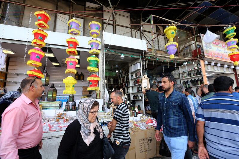 A vendor sells lanterns in central Baghdad, Iraq.  EPA