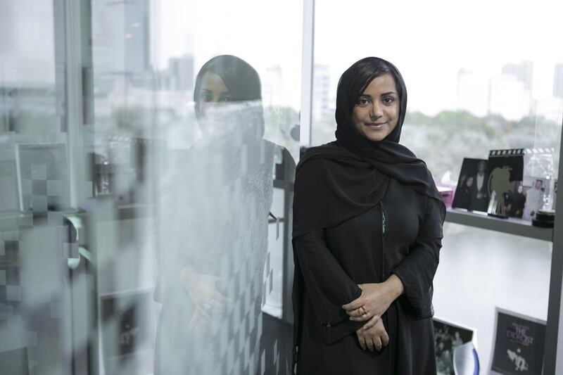 Nayla Al Khaja, UAE’s first independent producer. She is also the CEO of D-SEVEN Motion Pictures and D-SEVEN FZ LLC, a marketing and design agency that offers full Media campaign and corporate branding services. Reem Mohammed / The National 