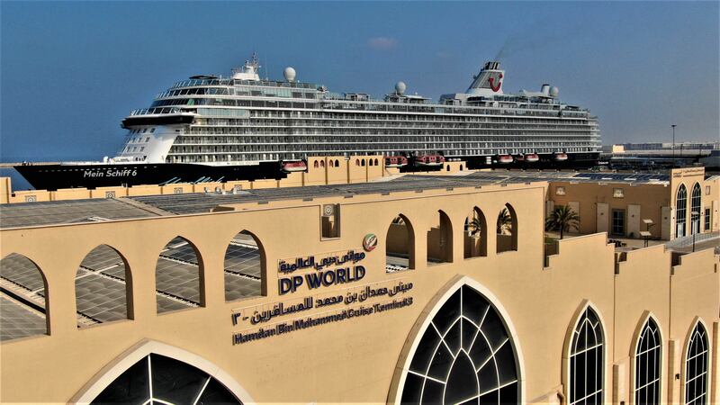 TUI Cruise Line’s 'Mein Schiff 6' arrives at Hamdan bin Mohammed Cruise Terminal.