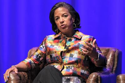 Former National Security Advisor and Ambassador to the United Nations Susan Rice speaks during the Vanderbilt Chancellor   s Lecture Series event at Vanderbilt University's Langford Auditorium in Nashville, Tenn., Wednesday, Feb. 19, 2020.Bolton Rice 021920 011