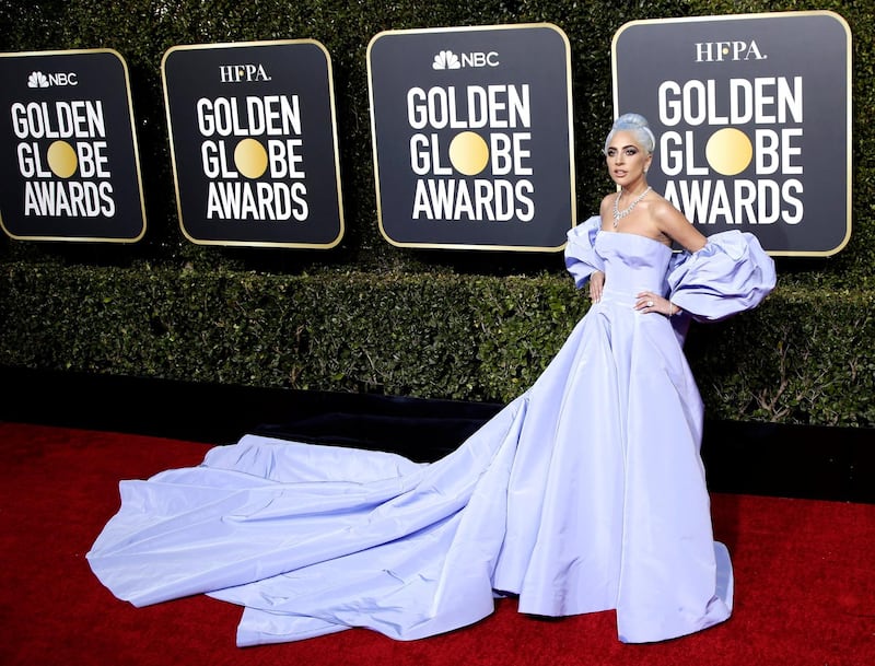 epa07266579 Lady Gaga arrives for the 76th annual Golden Globe Awards ceremony at the Beverly Hilton Hotel, in Beverly Hills, California, USA, 06 January 2019.  EPA-EFE/MIKE NELSON