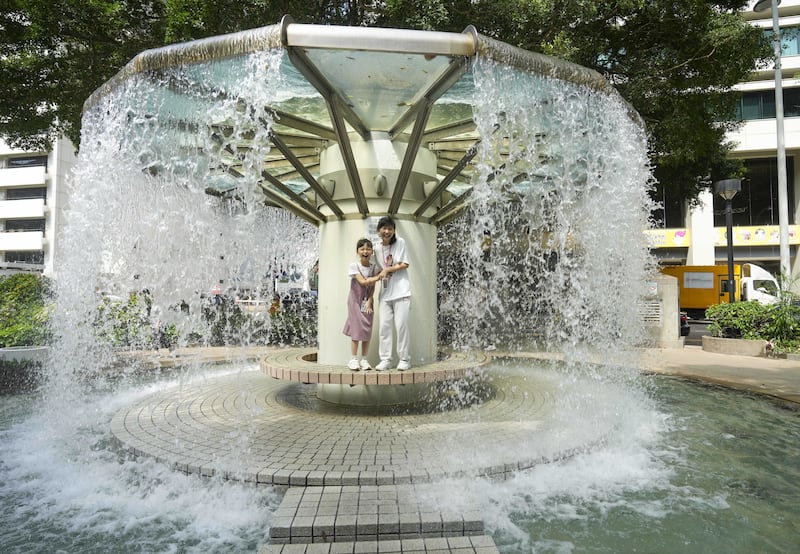 Sunny weather in Hong Kong Park, where the temperature hit 31.5°C  on March 24. Reuters